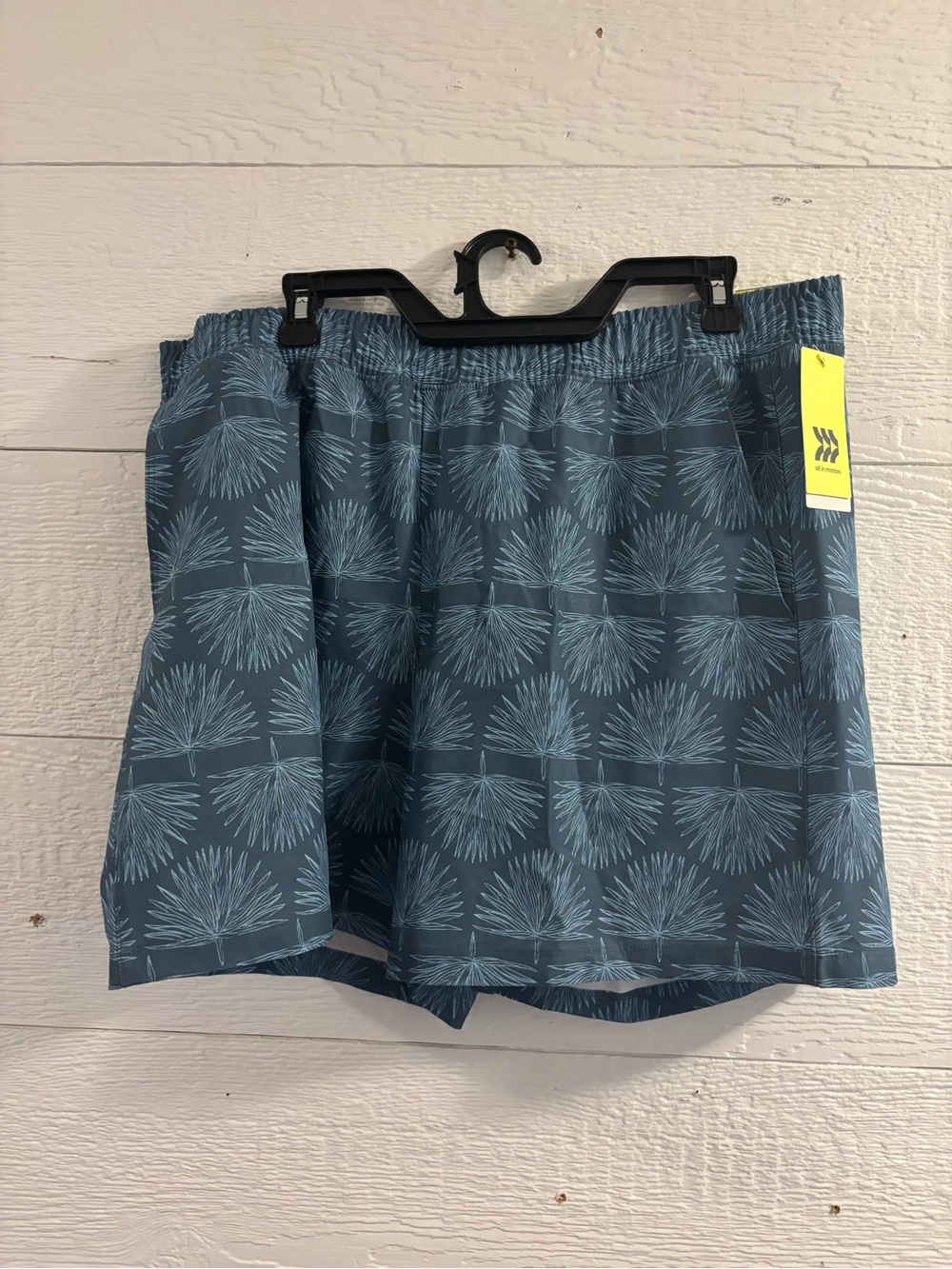 Men's Blue Patterned Lightweight Shorts